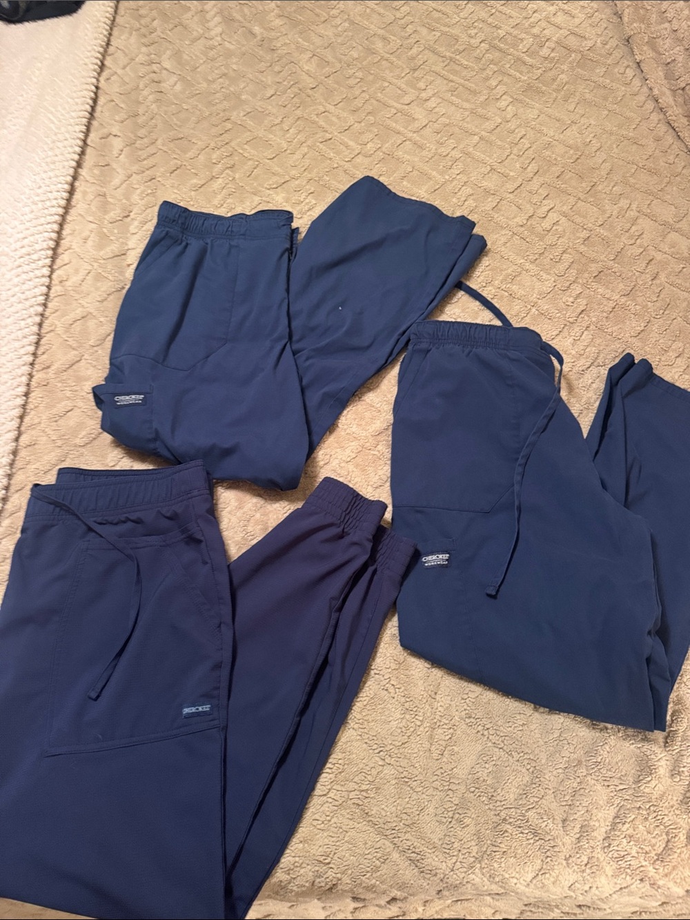 3 Cherokee Navy Blue Scrub Bottoms - Sz.L
